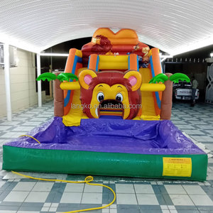 Castillo Inflable en Oferta, Castillo Hinchable Pequeño con Tobogán de Agua y Piscina, Juego Infantil para Niños Pequeños, Parque Infantil al Aire Libre - Product Image 4
