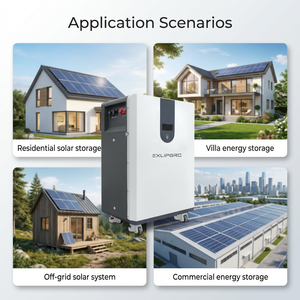 Exliporc 600Ah แบตเตอรี่พลังงานแสงอาทิตย์แยก30kWh พลังงานสูง LiFePO4 51.2V BMS พร้อมกระป๋องสื่อสารรับประกัน5ปี8000อายุการใช้งาน - Product Image 4