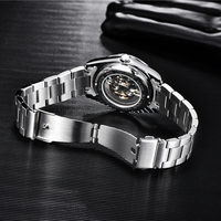Relojes mecánicos Benyar 5177 de acero inoxidable para hombre, de alta calidad, resistentes al agua, de marca superior, ideales para regalo.