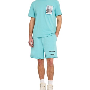 Pantalones Cortos de Estilo Urbano con Logotipo Personalizado del Proveedor, Estampados, Desgastados, Estilo Y2K, 100% Algodón, Felpa Francesa, Cortos y Gruesos para Hombre - Product Image 2