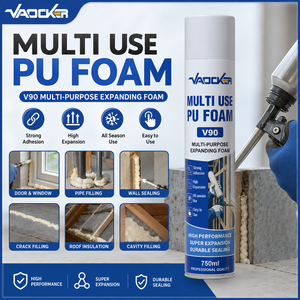 Espuma de Poliuretano Expandida de Grado Profesional, Multiusos, para Todo Clima, Baja Contracción, Aislamiento Acústico y Térmico, 750 ml - Product Image 1