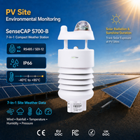 Station météo photovoltaïque compacte 7-en-1 SenseCAP S700-B avec mesure de la rayonnement solaire RS485 Modbus pour la surveillance des centrales photovoltaïques