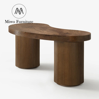 Bureau d'ordinateur moderne pour le télétravail, style nordique, en bois, avec tiroirs de rangement, idéal pour chambre à coucher ou comme coiffeuse