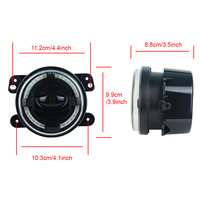 Nouveau phare antibrouillard LED en aluminium 12V 30W Halo Angel Eye DRL pour Wrangler JK 2007-2017, projecteur rond de 4 pouces