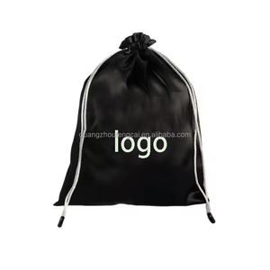 28x35cm gorra de béisbol de satén negro bolsa de polvo cubierta de almacenamiento de sombrero de lujo para pelucas y mechones de pelo - Product Image 3