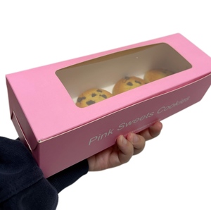 Tùy chỉnh Biscuit Hộp bao bì rõ ràng cửa sổ hộp các tông màu trắng hình chữ nhật Cookie hộp - Product Image 4