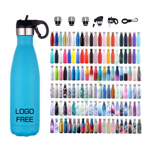 Botella de agua deportiva de aluminio personalizada de doble pared de 17oz, termo al vacío en forma de Cola, diseño rural, viaje, 6-12 horas térmicas - Product Image 2