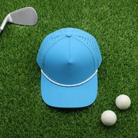 Casquette de baseball Logo personnalisé vierge Patch Logo de camionneur de golf de haute qualité personnalisé 5 panneaux Blue Rope Golf Hats
