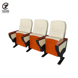 Precio de Fábrica al por Mayor, Muebles YU CHEN YC-831, Silla Moderna de Lino y Algodón con Patas de Hierro, para Auditorio, Iglesia, Escuela - Product Image 1