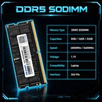 Garantie de qualité de 5 ans GUDGA Ordinateur portable DDR5 32 Go 5600 MHz RAM non-ECC en stock