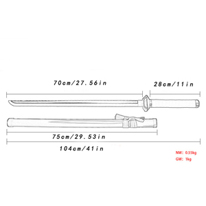 ดาบไม้คอสเพลย์อนิเมะญี่ปุ่น ดาบโมเดลโบรุโตะ - Product Image 5