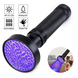 Détecteur de faux billets par laser 395NM ultraviolet, détecteur d'urine de chien, identification de scorpion, lampe torche UV 100 LED - Product Image 2