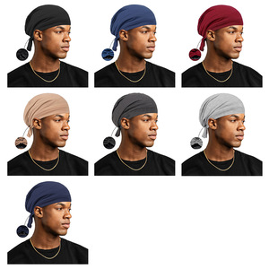 <span class=keywords><strong>Bonnet</strong></span> pour hommes dormir Double couche cheveux <span class=keywords><strong>Bonnet</strong></span> doux Satin cheveux Wrap haute élasticité chapeaux pour le soin des cheveux unisexe - Product Image 2