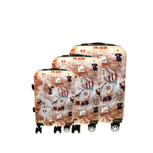 Set di Valigie di Lusso a 3 Pezzi, Resistenti e Semplici, Essenziali per Viaggi in Aeroporto, in Materiale PC Rigido, Logo Personalizzato, Ruote Girevoli, Antifurto - Product Image 3