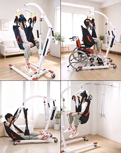 Chaise de transfert électrique robuste pour patient, cadre en alliage d'aluminium, moteur <span class=keywords><strong>MOTEK</strong></span> 8000N, élévateur pliable - Product Image 6