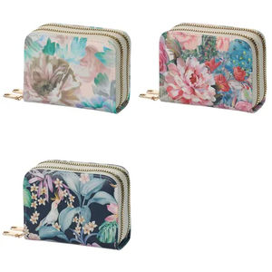 Monedero de mujer 2026, nuevo, delgado, moderno, con múltiples ranuras para tarjetas, doble cremallera, diseño creativo con flores, tarjetero y monedero. - Product Image 1