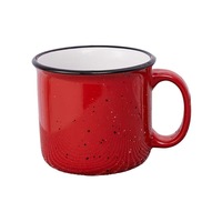 Venta al por mayor 350ml Taza de café clásica Logotipo personalizado Taza de esmalte