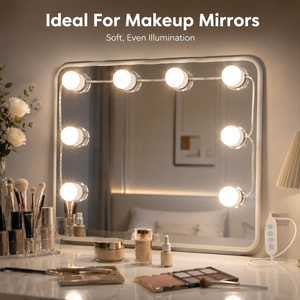 8 Bulb <b>LED</b> Vanity <b>Mirror</b> Lights USB Powered <b>Makeup</b> <b>Mirror</b> Lighting Kit 3 Colors Dimmable Holywood Style <b>Mirror</b> Lamp - Product Image 6