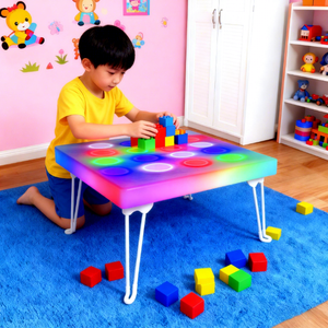 Bureau pliant simple pour étudiant avec changement de couleur LED, meubles pour enfants, ensemble de <span class=keywords><strong>table</strong></span> et de chaise d'étude pour enfant - Product Image 6