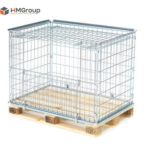 कस्टम फोल्डेबल स्टेकबल गर्म डूबा गैल्वेनाइज्ड जाल धातु पैलेट कॉलर - Product Image 3