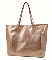 Sac fourre-tout en cuir PU vegan de luxe de haute qualité avec logo personnalisé, sac à main souple et grand format pour femmes