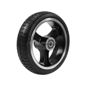 Factory direct sale 6.5 inch aluminum alloy solid rubber wheels, trolley casters are silent and have strong bearing capacity