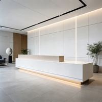 Bureau de réception commercial haut de gamme, moderne et minimaliste, pour entreprise, hôtel, bureau, hall d'accueil, service de consultation, bar