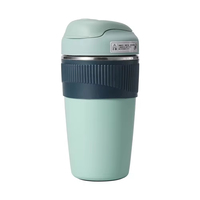 Mug à café créatif en acier inoxydable à double paroi, mugs de voyage pour boissons chaudes avec couvercle multifonction