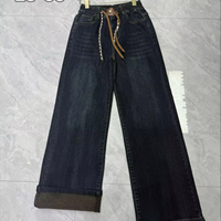 Jeans décontractés de haute qualité pour femmes grandes tailles, délavés, anti-plis, anti-décoloration, coupe slim avec décor en corde tressée