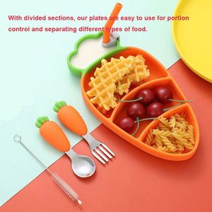 Nuevos Productos: Set de Platos de Silicona de Grado Alimenticio para Bebés, Platos de Silicona con Succión para Niños - Product Image 6