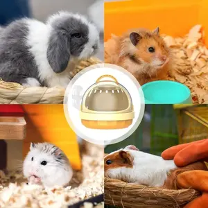 Petit transporteur pour animaux de compagnie avec mangeoire à eau Hamster <span class=keywords><strong>Cage</strong></span> de voyage pour cochon d'inde hérisson sac pour animaux de compagnie furet accessoires étui de voyage Portable - Product Image 5