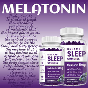 5MG Melatonin D vitamini magnezyum ile uyku kalitesini artırın ve % oğulotu özü daha hızlı uykuya dalın - Product Image 5