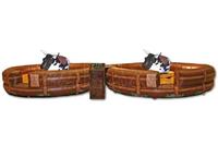 Double taureau jeux de plein air taureau équitation arène matelas gonflable mécanique rodéo taureau