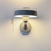 Lampe murale LED extérieure étanche en forme de champignon pour villa, jardin, parc, cour, aménagement paysager, lampe décorative