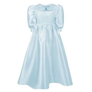 Vestidos de Niña de las Flores Blancos Personalizados para Bodas, Media Manga, Satén, Largo hasta el Suelo, Sencillos y Elegantes, <span class=keywords><strong>Vestido</strong></span> de <span class=keywords><strong>Primera</strong></span> Comunión para Niñas - Product Image 3