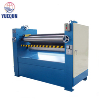 YUEQUN Pompa Pengoles Lem Kayu Lapis Dengan Gearbox Motor 5.5kW Dikendalikan PLC Akurasi Tinggi Dua Rol, Dilengkapi Beban Tekan dan Bearing