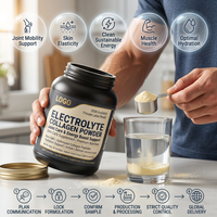 Poudre de Collagène Électrolytique Non-OGM pour Soins Articulaires, Énergie et Beauté, Zéro Glucides, Goût Agrumes, Nutrition Premium, Haute Qualité, Fabrication ODM