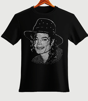 Autocollant thermocollant en strass de haute qualité, sans nickel, écologique, personnalisé, motif dessin animé MJ, pour t-shirt, de l'usine Topaz de Dongguan
