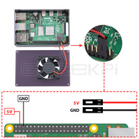 La carcasa GeeekPi Raspberry Pi 4B admite un ventilador de refrigeración PoE Hat de 5 V D938