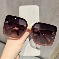 Gafas de Sol Negras de Gran Tamaño con Marco Cuadrado para Mujer, Estilo Polarizado, Elegantes y de Alta Gama, Protección UV