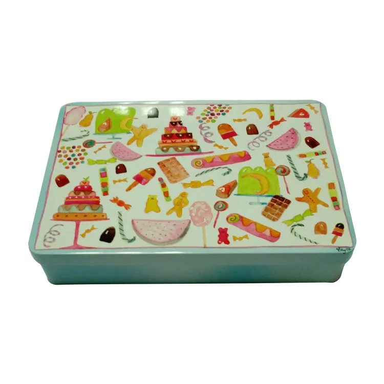 Rectanger Customized Printing And Customized Accepted Tin box