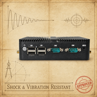 PC Industrial YCT sin Ventilador, PC Integrado en Caja, Doble LAN, HDMI, VGA, 2 COM, RS485, Riel DIN, 9-36V para Sistema de Distribución de Energía