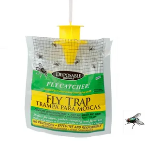 Trampa para moscas açık plastik tek kullanımlık toksik olmayan asılı ev sineği tuzak çanta sinek yakalayıcı