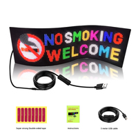 Écran d'affichage LED à panneau matriciel mince flexible et pliable super lumineux RVB App 5V pour la publicité de voiture Panneau de message mobile