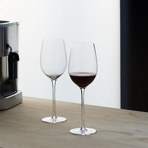 Verre à vin rouge en cristal une pièce longue tige 301 400 ml gobelet de dégustation verres à pied élégants - Product Image 4