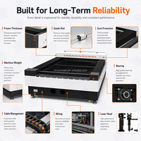 Machine de découpe laser CO2 100W 1325 pour acrylique, bois, MDF, papier, caoutchouc