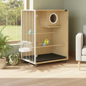 Cage à oiseaux de haute qualité et nichoir en bois pour perroquets, pigeons et canaris, volière idéale pour l'élevage d'oiseaux de compagnie - Product Image 6