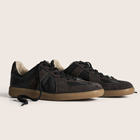 Baskets Rétro en Cuir Véritable pour Hommes, Style Vintage Fait Main, Légères, à Lacets, Chaussures Décontractées en Cuir de Vachette Pleine Fleur, Vente en Gros Direct Usine