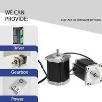 EMTECH Nema 24 2.1Nm Motor Stepper Hibrida DM542 Kit Driver Panjang 84mm Diameter Poros 8mm untuk CNC/Printer 3D/Mesin Pengemasan