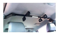 Support de montage télescopique réglable en acier noir mat pour armes à feu, 4 pièces, gain de place, absorption des chocs, supports pour armes à feu